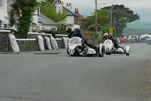 Eddy Wright & Dean Kilkenny (BMW) and Kerry Williams & Billy Weston (BLR Honda) 2014 Pre TT Classic