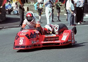 Images Dated 21st March 2020: Eddy Wright & Peter Hill (Ireson Honda) 1992 Sidecar TT