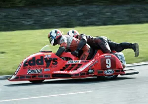 Images Dated 21st March 2020: Eddy Wright & Peter Hill (Ireson Honda) 1992 Sidecar TT