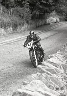 Images Dated 6th May 2022: Elwyn Rees (AJS) 1952 Junior Manx Grand Prix