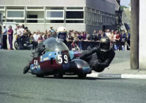 Images Dated 17th March 2019: Eric Bregazzi & Jimmy Creer (BSA) 1976 Sidecar TT