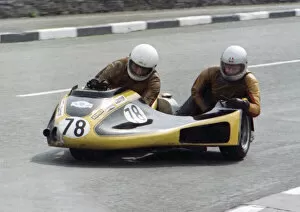 Images Dated 28th March 2022: Eric Cornes & Robert Holmes (Yamaha) 1980 Sidecar TT