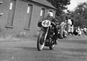 Images Dated 4th April 2021: Eric McPherson (AJS) 1949 Junior Ulster Grand Prix
