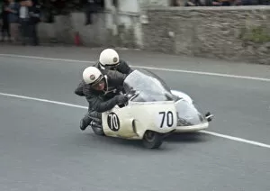 Images Dated 15th May 2020: Eric Parkinson & R Philpot (Triumph) 1966 Sidecar TT