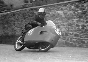 Images Dated 7th October 2018: Ernie Barrett (Norton) 1957 Junior TT