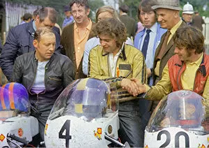 Ernie Johnson (Yamaha) Phil Carpenter (Yamaha) and Danny Shimmin (Yamaha) 1972 Lightweight Manx Grand Prix