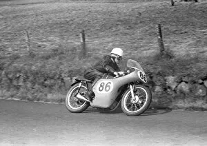 Images Dated 18th December 2021: Ernie Oliver (AJS) 1958 Junior Ulster Grand Prix