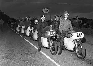 Matchless Prints: Ernie Wooder (Matchless) & Keith Gawler (Norton) 1962 Senior Manx Grand Prix practice