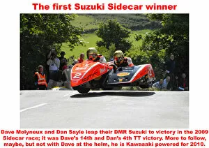 Dave Molyneux Collection: The first Suzuki Sidecar winner