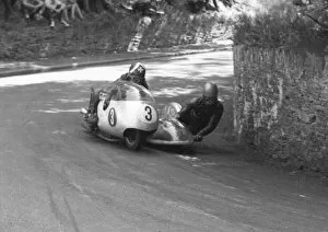 Images Dated 22nd September 2021: Florian Camathias and Alfred Herzig (FCS) 1963 Sidecar TT