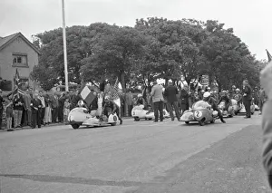 Florian Camathias & Franz Ducret (BMW) and Georg Auerbacher & Peter Rykers (BMW) 1965 Sidecar TT