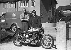 Francis Beart and Ken James (Norton) 1952 Manx Grand Prix