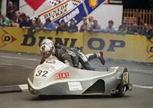 Images Dated 24th December 2017: Franco Martinel & Marco Fattorelli (Yamaha) 1988 Sidecar TT