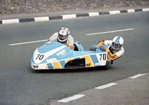 Images Dated 19th August 2020: Franco Martinel & Marino Sanna (Yamaha) 1982 Sidecar TT