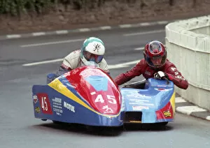 Images Dated 29th April 2020: Franco Martinel & Tony Wilde (MSDF Yamaha) 1996 Sidecar TT