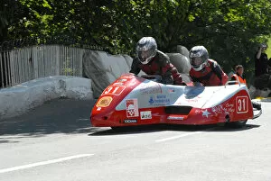 Images Dated 8th June 2009: Francois Leblond & Sylvie Leblond (Shelbourne Suzuki) 2009 Sidecar TT