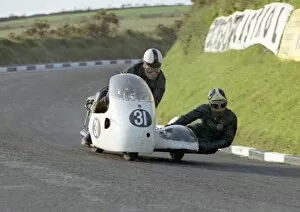 Images Dated 26th July 2016: Frank Barton (Triumph) 1965 Sidecar TT