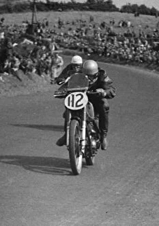 Images Dated 8th July 2019: Frank Cope (AJS) 1950 Lightweight Ulster Grand Prix