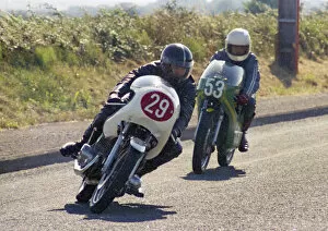 Frank Drinkwater (Kawasaki) & Steve Brain (Yamaha) 1976 Jurby Road