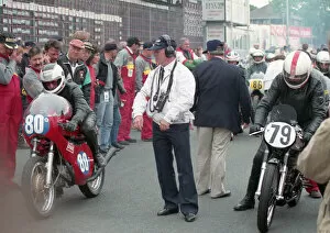 Images Dated 16th January 2021: Frank Fox (Honda) & Bob K Dowty (Norton) 1995 Classic Parade