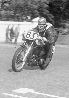 Images Dated 28th June 2022: Frank Norris (Norton) 1951 Senior Manx Grand Prix
