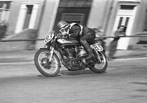 Images Dated 28th June 2022: Frank Norris (Norton) 1951 Senior Manx Grand Prix