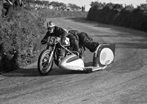 Images Dated 10th February 2018: Frank Taylor & Ronnie Taylor (Norton) 1954 Sidecar TT