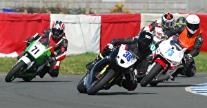Images Dated 16th April 2016: Frankie Stennett (Triumph) Andrew Cowie (Kawasaki) Alex Skyrme (Honda) April; Jurby