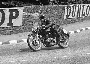Images Dated 27th September 2020: Fred Cook (AJS) 1955 Junior TT