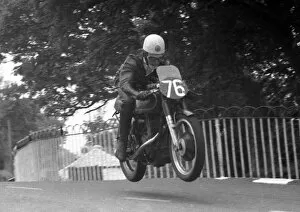 Images Dated 28th September 2020: Fred Cook (AJS) 1956 Junior TT