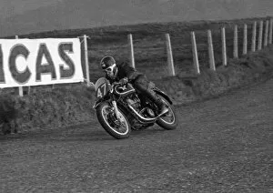 Images Dated 25th September 2020: Fred Cook (Matchless) 1955 Senior TT