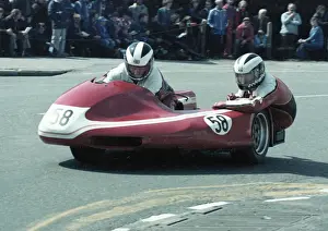 Keith Cornbill Prints: Fred Cornbill & Keith Cornbill (Parker Suzuki) 1981 Sidecar TT