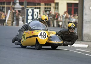 Images Dated 26th August 2020: Fred Cornbill & Mike Tinkler (Triumph) 1970 750 Sidecar TT
