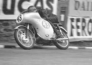 Images Dated 9th July 2021: Fred Stevens (Honda) 1961 Lightweight TT