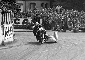 Freddie Garrington & I Paskin (Norton) 1954 Sidecar TT