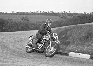 Freddie Hawken (Matchless) Travelling marshal 1955 TT