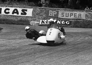 Fritz Hillebrand / Manfred Grunwald (BMW) 1956 Sidecar TT