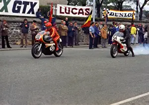 Bill Fulton Prints: Bill Fulton (Stafford BSA) & Henry McEwan (Yamaha) 1974 Formula 750 TT