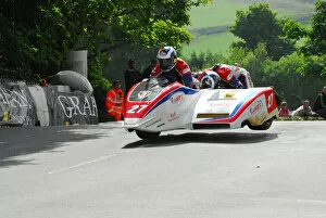Images Dated 2nd June 2012: Gary Knight & Dan Knight (DMR Kawasaki) 2012 Sidecar TT