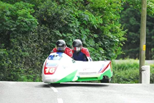 Images Dated 2nd June 2018: Gary Knight & Daniel Evanson (Kawasaki) 2018 Sidecar TT