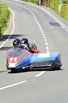 Images Dated 31st October 2020: Gary Knight & Jason Crowe (DMR Kawasaki) 2015 Sidecar TT