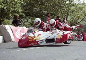 Images Dated 25th April 2021: Gavin Porteus & Scott Butler (Kawasaki) 1993 Sidecar TT