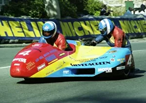 Images Dated 12th February 2018: Geoff Bell & Keith Cornbill (Jacobs Yamaha) 1991 Sidecar TT