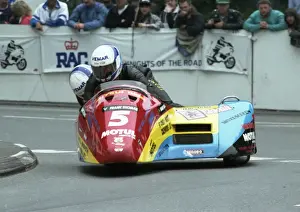 Keith Cornbill Prints: Geoff Bell & Keith Cornbill (Jacobs Yamaha) 1992 Sidecar TT