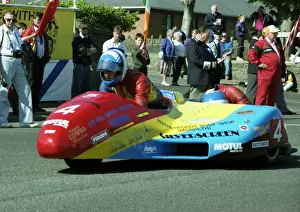 Keith Cornbill Prints: Geoff Bell & Keith Cornbill (Yamaha) 1991 Sidecar TT