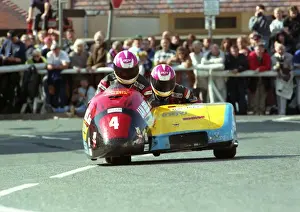 Nick Roche Prints: Geoff Bell / Nick Roche (Ireson Yamaha) 1995 Sidecar TT