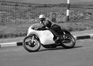 Images Dated 15th December 2020: Geoff Morgan (AJS) 1963 Junior Manx Grand Prix