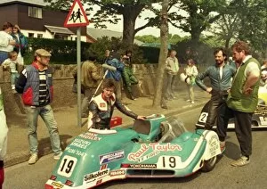 Images Dated 31st October 2016: Geoff Rushbrook & Geoff Leitch (Ireson Yamaha) 1987 Sidecar TT