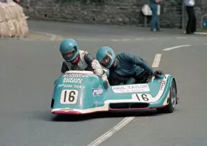 Images Dated 5th March 2020: Geoff Rushbrook & Geoff Leitch (Ireson Yamaha) 1986 Sidecar TT