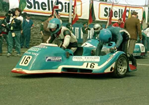 Images Dated 16th March 2021: Geoff Rushbrook & Geoff Leitch (Ireson Yamaha) 1986 Sidecar TT